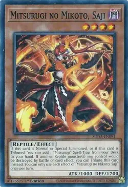 Yugioh! Mitsurugi no Mikoto, Saji x3 SUDA-EN091 Supreme Darkness - Image 1