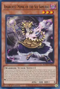 Yugioh! 3x Anarchist Monk of the Six Samurai ROTA-EN019 Rage of the Abyss - Image 1