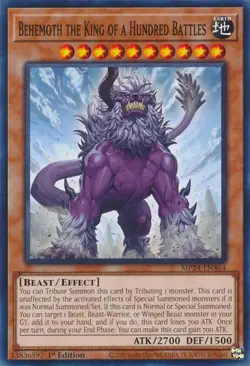 Yugioh! 3x Behemoth the King of a Hundred Battles MP24-EN378 - Image 1