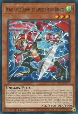 Yugioh! 3x Knight Armed Dragon, the Armored Knight Dragon INFO-EN012 - Image 1