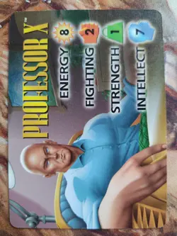 OverPower Marvel IQ Fleer 1996 Professor X Hero Character Card Rare LP - Image 1