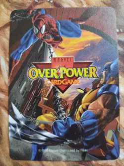 OverPower Marvel IQ Fleer 1996 Professor X Hero Character Card Rare LP - Image 2