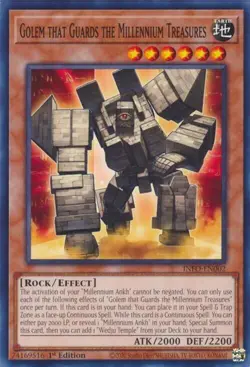 Yugioh! 3x Golem that Guards the Millennium Treasures INFO-EN002 - Image 1