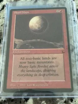 Magic the Gathering Blood Moon Dark Card 1994 Edition - Image 1