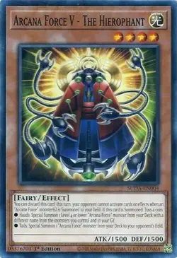 Yugioh! Arcana Force V - The Hierophant x3 SUDA-EN004 Supreme Darkness - Image 1