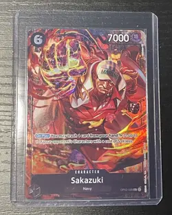 One Piece CCG Sakazuki OP02-099 Alternate Art Foil Super Rare Character Card - Image 1