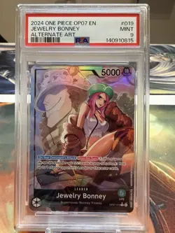 PSA 9 – 2024 ONE PIECE OP07-500 YEARS IN THE FUTURE 019 JEWELRY BONNEY ALT ART - Image 1