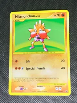 Hitmonchan 129/127 Holo - Platinum Base Set Pokemon Card - NM - Image 1