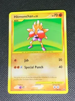 Hitmonchan 129/127 Holo - Platinum Base Set Pokemon Card - NM - Image 1