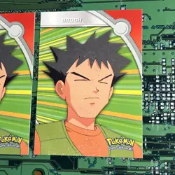 Brock HV8 Topps Pokemon Series 2 Heroes & Villains Card Blue Logo 2 - Image 2