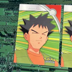 Brock HV8 Topps Pokemon Series 2 Heroes & Villains Card Blue Logo 2 - Image 3