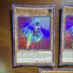 Yu-Gi-Oh! Righty Driver x2 & Lefty Driver DUPO 1st Edition Holo 3 Card Lot - Image 2