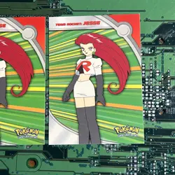 Jesse Team Rocket HV2 Topps Pokemon Series 2 Heroes & Villains Card Blue Logo 2 - Image 3