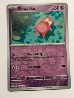 Pokemon Card 151 Reverse Holographic Slowpoke 079/165 Near Mint - Image 1