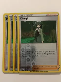 Pokemon Card Battle Styles 4x Playset Reverse Holographic Cheryl 123/163 NM - Image 1
