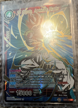 Dragon Ball Card Game Gold Stamped SS Gogeta Acrobatic Warrior (EX04-01 EX) - Image 2