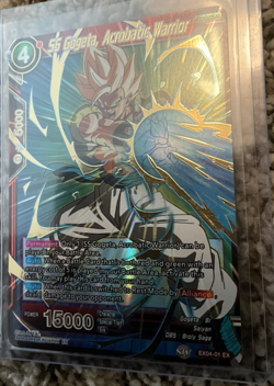 Dragon Ball Card Game Gold Stamped SS Gogeta Acrobatic Warrior (EX04-01 EX) - Image 3