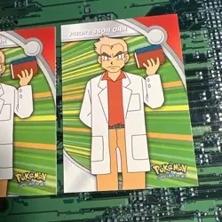 Professor Oak HV12 Topps Pokemon Series 2 Heroes Villains Card Blue Logo 2 - Image 3