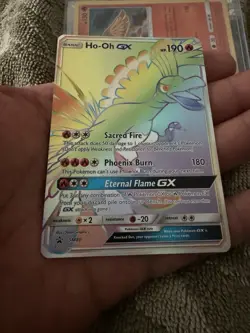 Pokemon TCG Ho-Oh GX SM80 Rainbow Full Art Promo Card Sun & Moon - Image 1