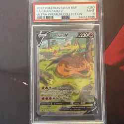 Charizard V HOLO RARE SWSH260 (PSA 9 MINT) Black Star PROMO Pokemon Cards - Image 1