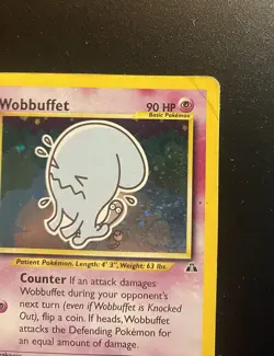 Pokemon Card-Wobbuffet -Holo-Neo Discovery -16/75-ENG-LP-1 Edition - Image 3