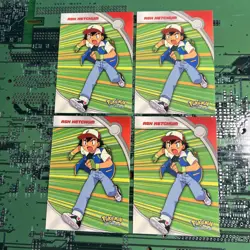 Ash Ketchum HV1 Topps Pokemon Series 2 Heroes & Villains Card Blue Logo 4 - Image 1