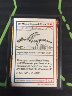 MTG Magic The Gathering Sliv-Mizzet, Hivemind Playtest Test Card Dragon Sliver - Image 1