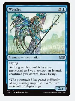 Wonder | MTG TDC | EDH Commander Blue Incarnation Graveyard Flying Evasion | NM+ - Image 1