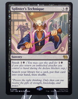 Splinters Technique Regular Teenage Mutant Ninja Turtles MTG NM R 80 - Image 1