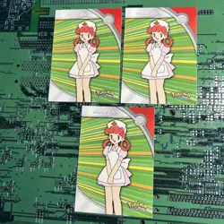 Nurse Joy HV16 Topps Pokemon Series 2 Heroes Villains Card Blue Logo 3 - Image 1