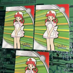 Nurse Joy HV16 Topps Pokemon Series 2 Heroes Villains Card Blue Logo 3 - Image 2
