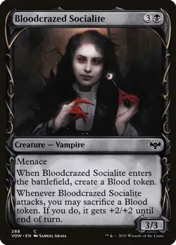[MTG] Bloodcrazed Socialite (Foil) (Showcase) (288) (VOW) LP-HP - Image 1