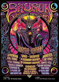 Mint/Near-Mint, English - 1 x MTG Sauron, the Dark Lord - Foil - Borderless Post - Image 1