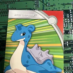 Lapras HV13 Topps Pokemon Series 2 #131 Heroes Villains Card Blue Logo - Image 2