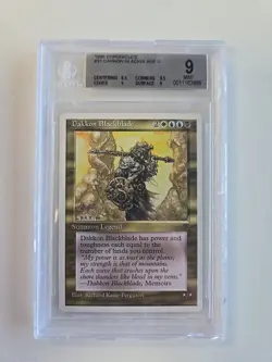 1995 MTG Magic The Gathering Chronicles Dakkon Blackblade Becket 9 Graded - Image 1