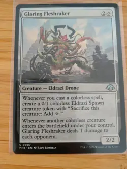 MTG Glaring Fleshraker 0007 Modern Horizons 3 M/NM Free UK P&P - Image 1