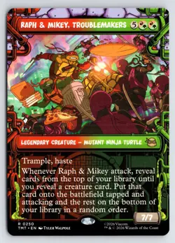 Raph & Mikey, Troublemakers (Showcase) #250 Teenage Mutant Ninja Turtles MTG - Image 1