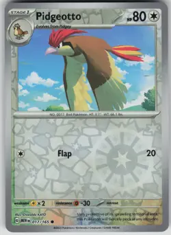 Pokemon TCG Pidgeotto Common Reverse Holo SV: Scarlet & Violet 151 017/165 - Image 1