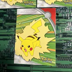 Pikachu #25 HV6 Topps Pokemon Series 2 Heroes & Villains Card Blue Logo 3 - Image 2
