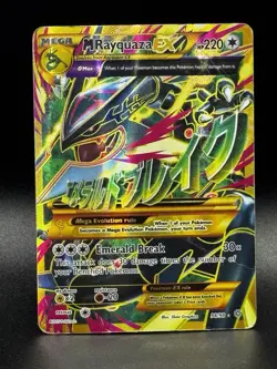 Pokemon M Rayquaza EX 98/98 Secret Rare Full Art Ancient Origins Damaged HP - Image 1