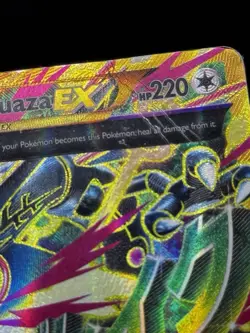 Pokemon M Rayquaza EX 98/98 Secret Rare Full Art Ancient Origins Damaged HP - Image 4
