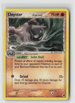 Cloyster Delta Species #14/101 Dragon Frontiers Rare Pokemon TCG LP - Image 1