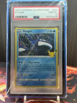 2021 POKEMON CELEBRATIONS #003 KYOGRE PSA 10 - Image 1