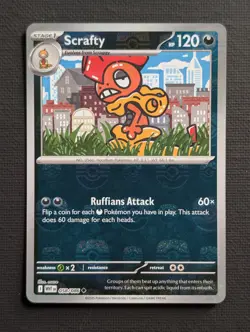 Pokemon Scrafty 058/086 Sv: White Flare Master Ball Pattern - Image 1