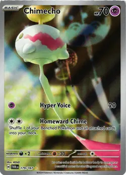 Pokemon TCG Chimecho Illustration Rare SV06: Twilight Masquerade 179/167 NM - Image 1