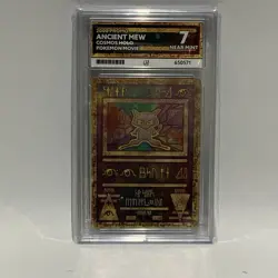 Pokemon 2000 Movie Promo Ancient Mew Cosmos Holo Ace Graded 7 - Image 1