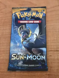 Pokemon Sun And Moon Base Set Booster Pack SEALED Official TCG Lunala Art - Image 1