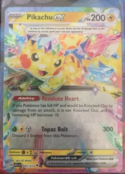 Pokemon TCG - Pikachu ex 057/217 Ascended Heroes Double Rare English Holo - Image 1