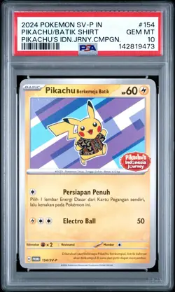 Batik Pikachu #154 PSA 10 Indonesia Journey Campaign SV-P Promo Pokemon Graded - Image 1