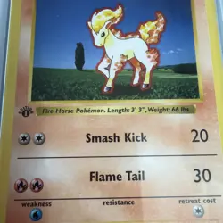 1999 Pokemon 1st Edition Base Set Ponyta 60/102 PSA 9 MINT Shadowless - Image 2